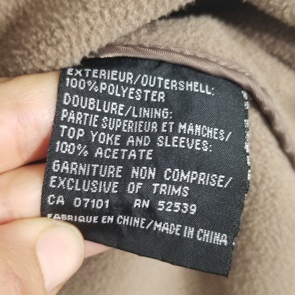 💕Massimo Light Brown Faux Suede Petite Coat Comfy Warm Winter Jacket Size Small - Picture 5 of 10